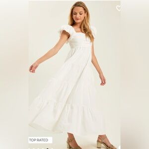 Beige Cotton Maxi Dress